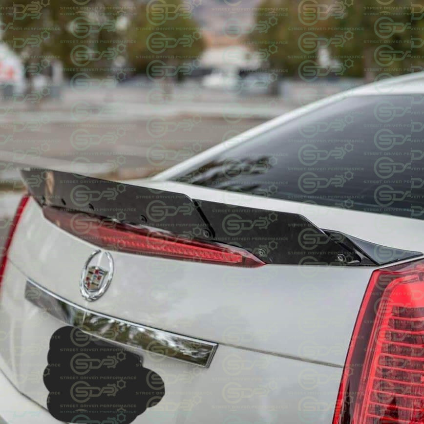 2009-2015 Cadillac CTS-V V2 Sedan GLOSS BLACK Rear Trunk Wing Wickerbill Spoiler